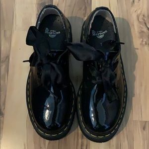 Dr. Marten Holly Leather Platform Shoes